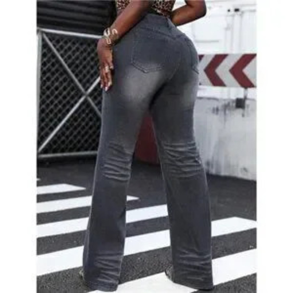High Waist Straight Leg Jeans